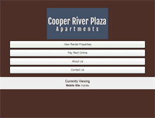 Tablet Screenshot of cooperriverplazaapartments.com